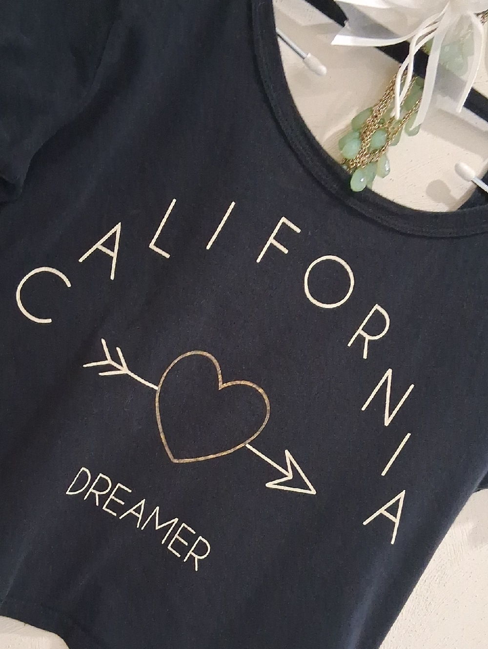 Forever 21 Black Graphic Tee with White Label